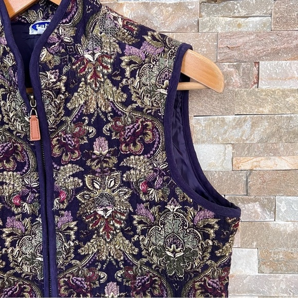 Tabi Vintage Grandma Paisley Quilted Vest M - Picture 2 of 8